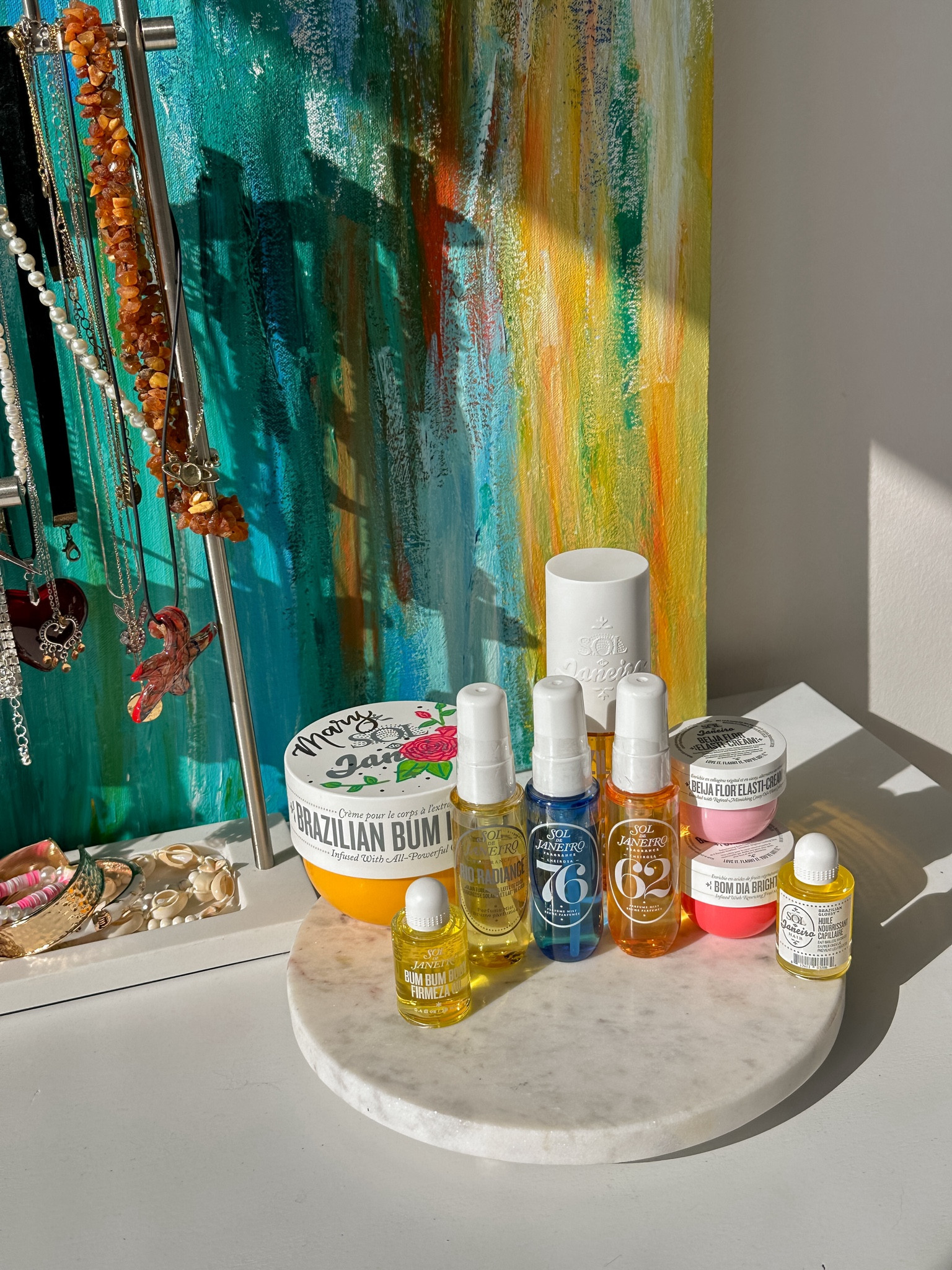 sol de janeiro haul 🫶 makes for the prettiest colorful vanity addition! I like the travel sized sprays so you can try out all the scents and see which ones you like most :)

[sdj, sephora haul, beauty lineup, body cream, gift ideas for her, holiday present, birthday presents, golden hour, skincare, body care, lotion, fragrance, perfume, hair oil, body oil, cheirosa] 

#LTKHome #LTKGiftGuide #LTKBeauty