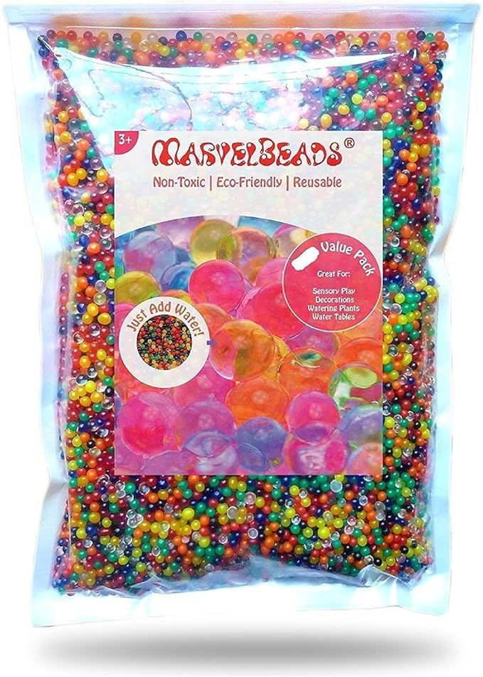 MarvelBeads Water Beads Rainbow Mix (Half Pound) for Spa Refill, Sensory Toys and Décor (Non-Tox... | Amazon (US)