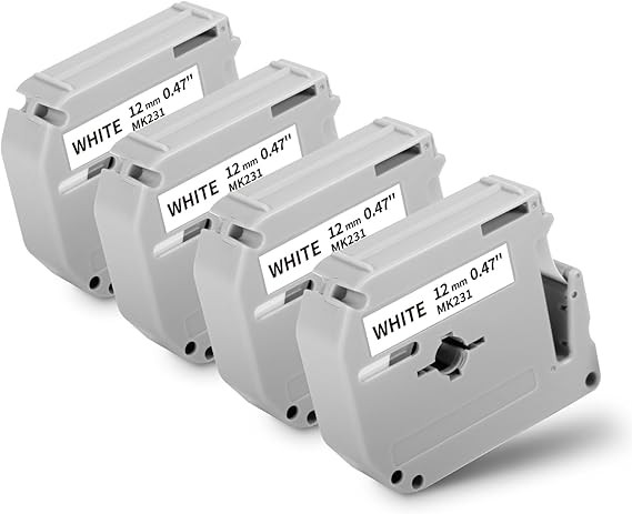 Compatible with M-K231s Brother Label Tape 12mm 0.47 MK231 M231 M Tape for Brother Label Maker PT... | Amazon (US)