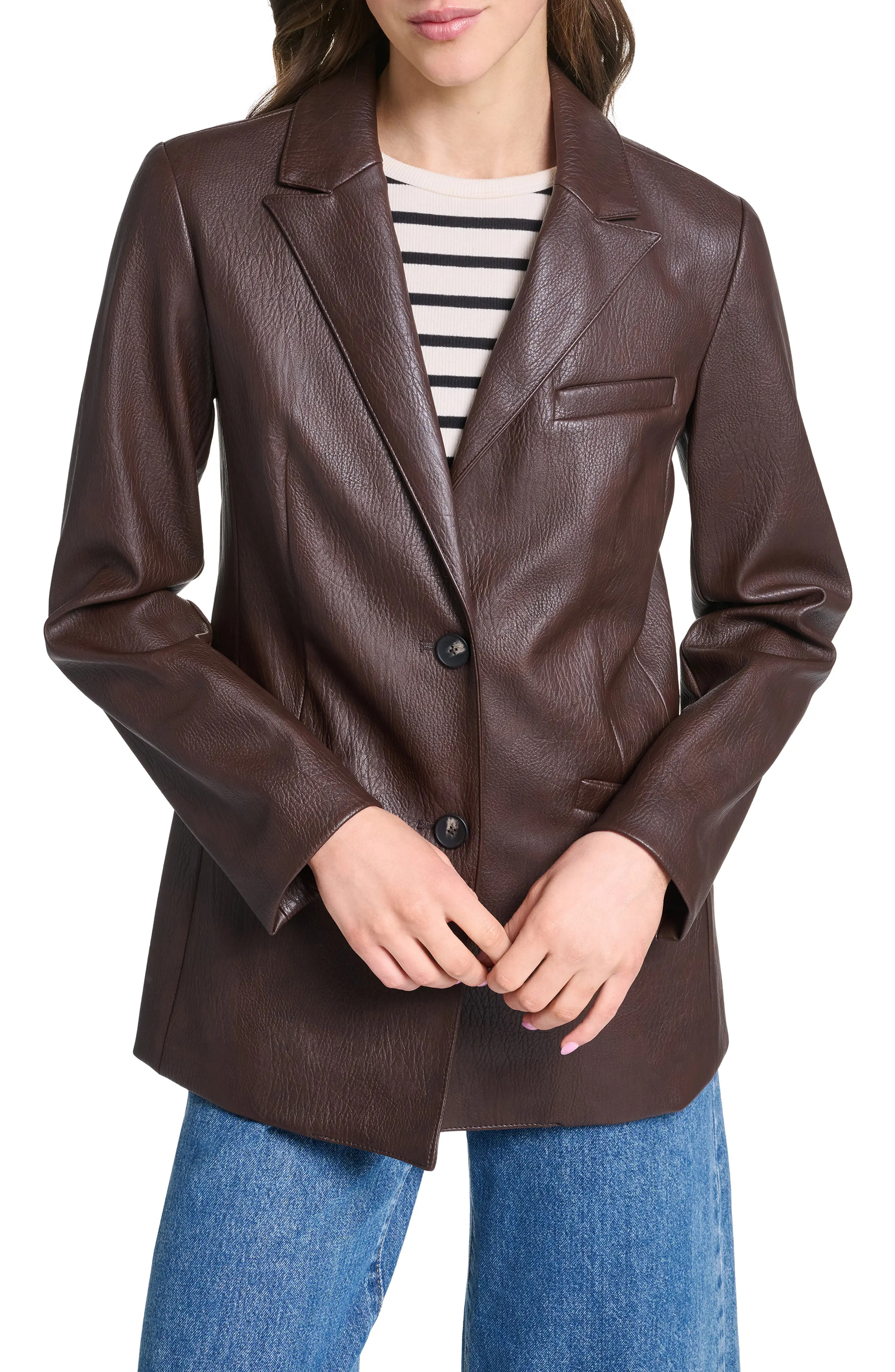 Levi's Faux Leather Blazer (Women) | Nordstrom | Nordstrom