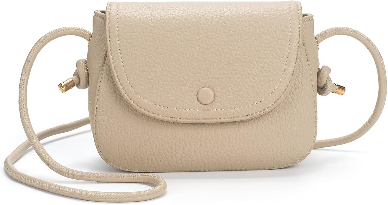 Small Crossbody Bag for Women - Vegan Leather Shoulder Bag Saddle Purse Flap Cross Body Handbags | Amazon (US)