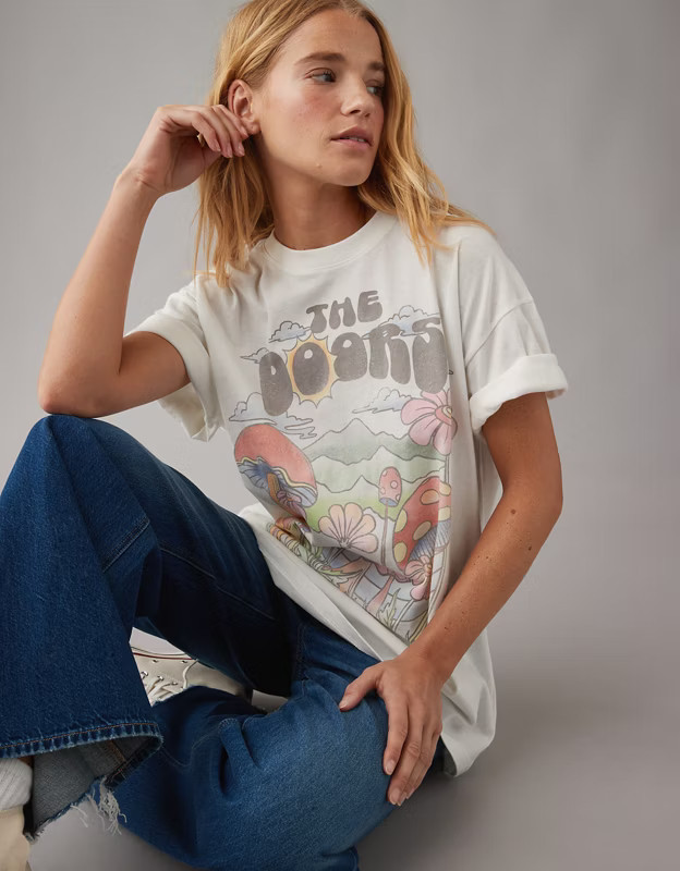 AE Oversized The Doors Graphic T-Shirt | American Eagle Outfitters (US & CA)