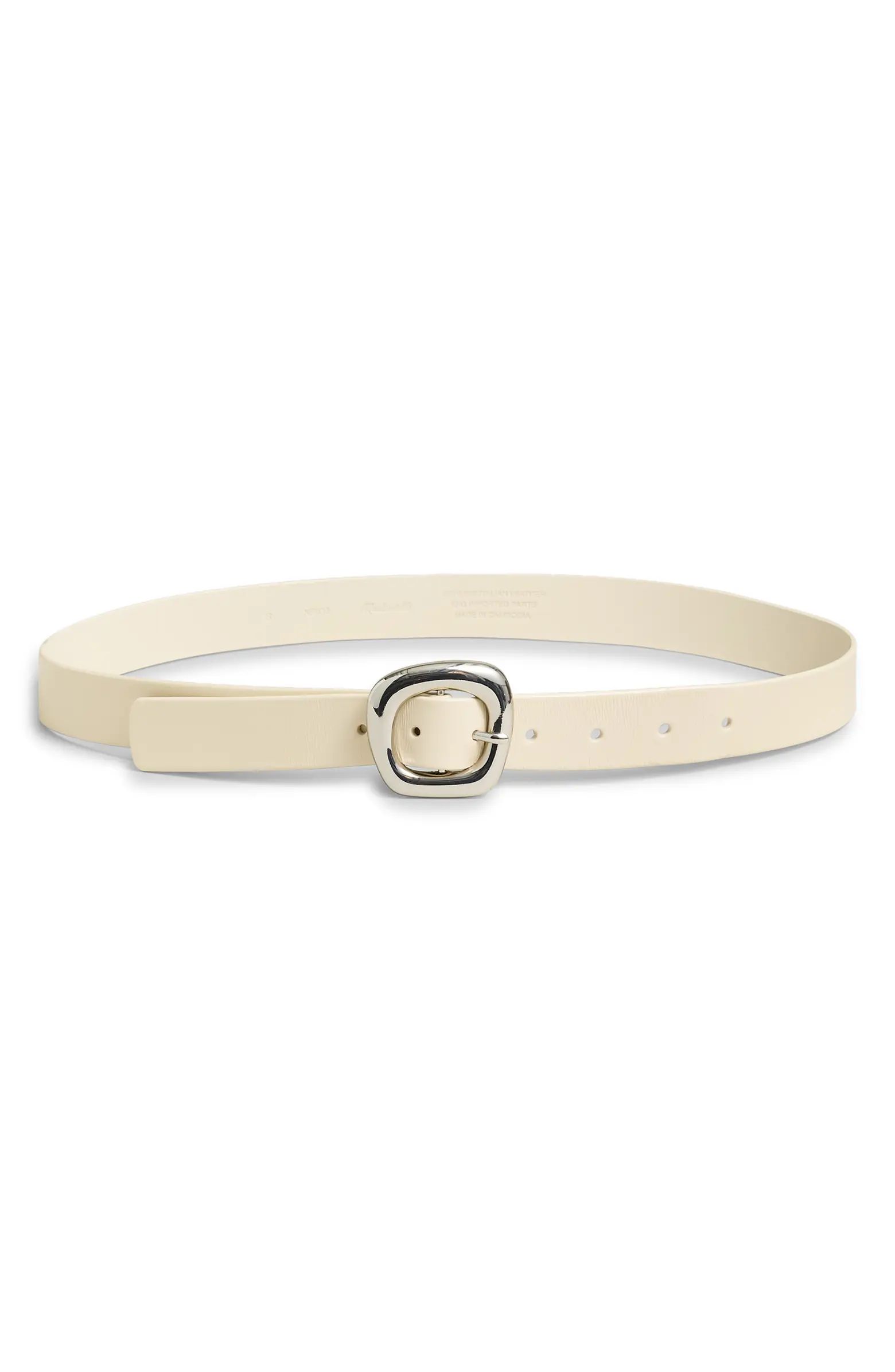 Madewell Puffed Buckle Leather Belt | Nordstrom | Nordstrom