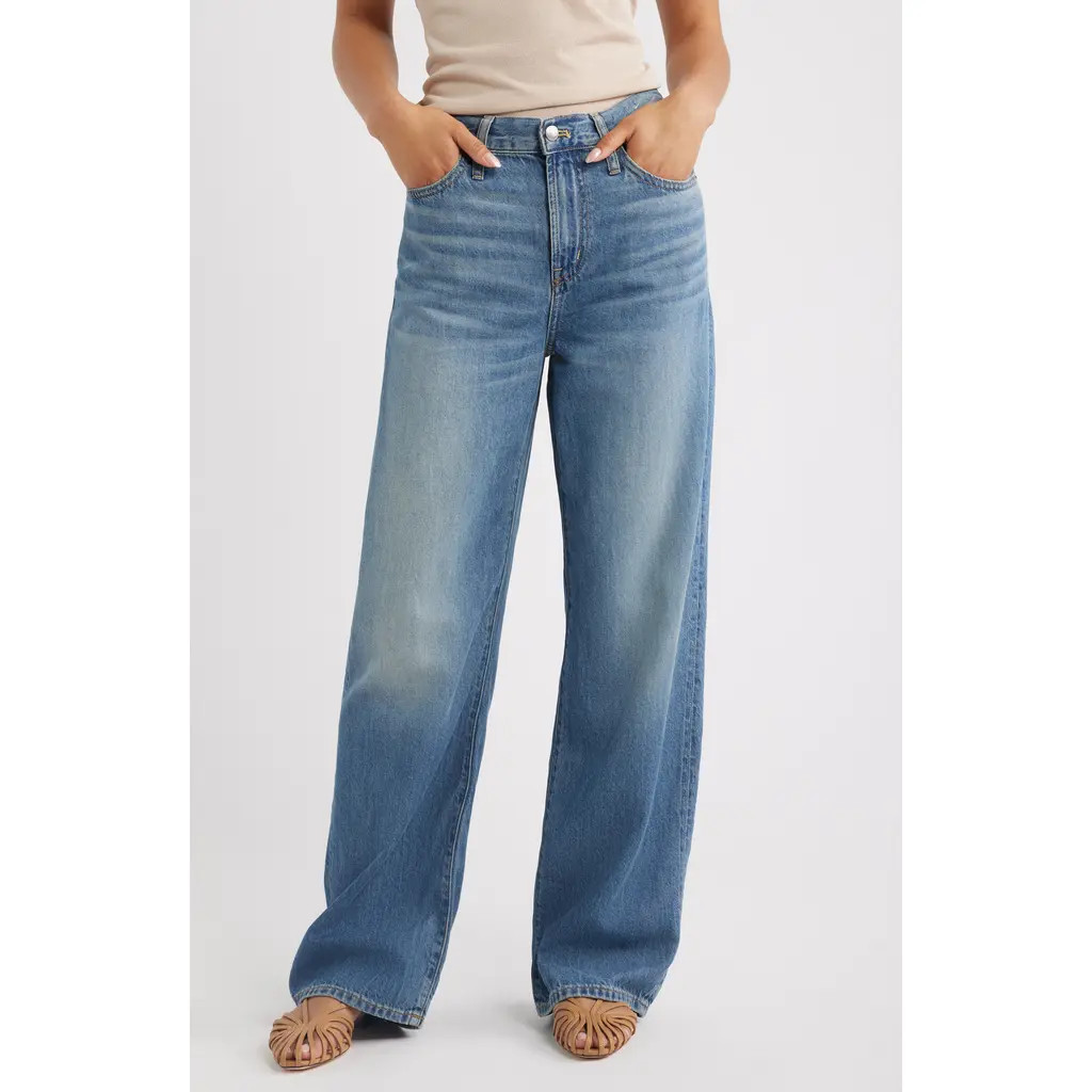 Madewell Airy Denim The Perfect Vintage High Waist Wide Leg Jeans in Solstice Wash at Nordstrom, Size 25 | Nordstrom