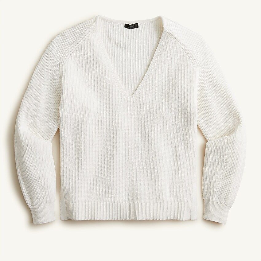 Ribbed V-neck beach sweater | J.Crew US