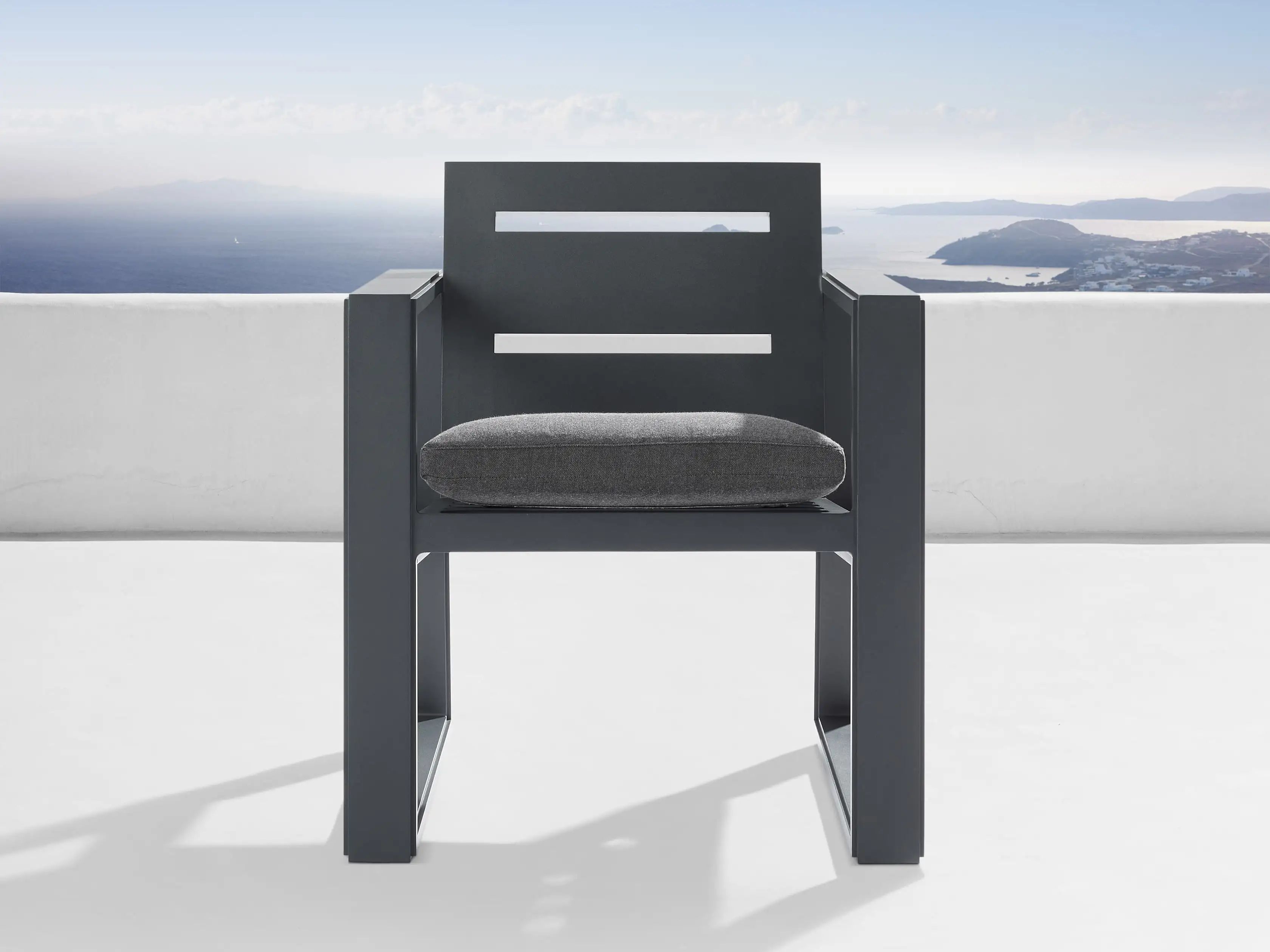 Canyon Outdoor Aluminum Dining Arm Chair | Arhaus