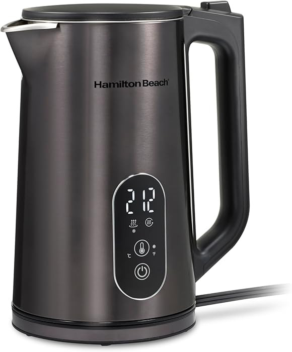 Hamilton Beach Digital Temperature Control Electric Tea Kettle, Hot Water Boiler & Heater 1.7L, 5... | Amazon (US)