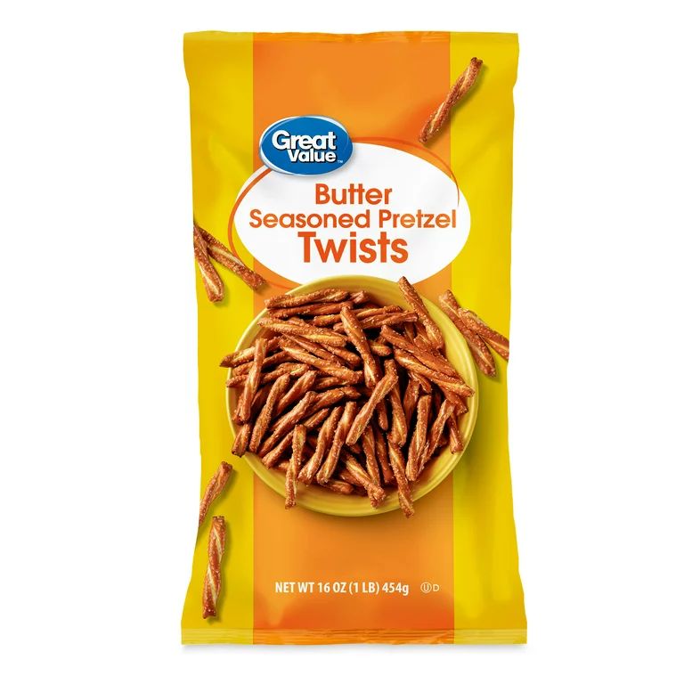 Great Value Butter Seasoned Pretzel Twists, 16 oz - Walmart.com | Walmart (US)