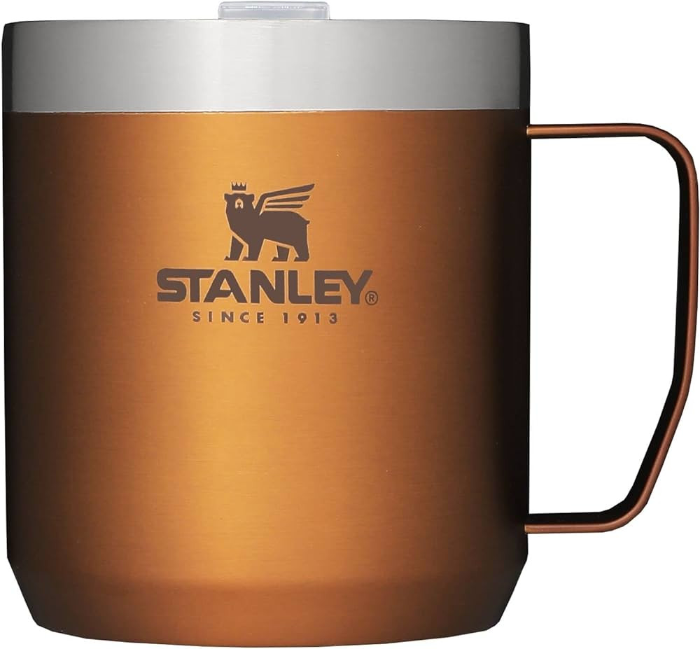 Stanley Stay Hot Camp Mug - Durable 18/8 Stainless Steel Insulated Mug - Splash-Free Tritan™ Dr... | Amazon (US)