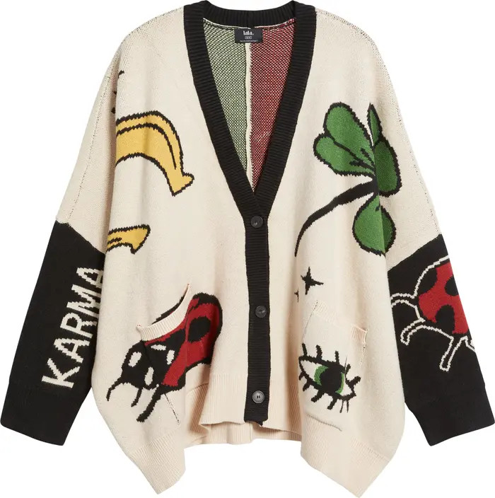 Lucky Clover Oversize Cardigan | Nordstrom