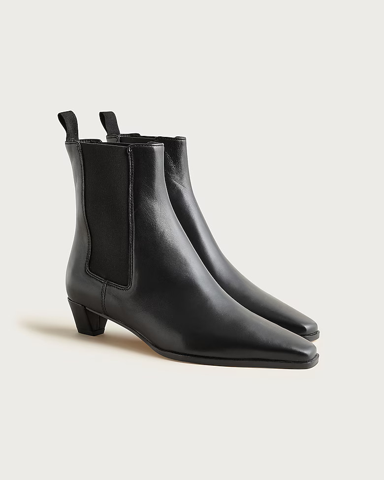 Remi square-toe ankle boots in leather | J. Crew US