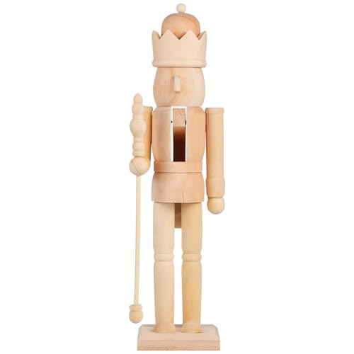 Ciieeo Puppet King Soldier DIY Nutcracker Craft Toys Unpainted Nutcracker DIY Wooden Nutcracker DIY Blank Wood Nutcracker Puppet Nutcracker Painted Craft Unfinished Nutcracker | Amazon (US)