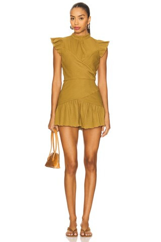 SAYLOR Malissa Romper in Olive from Revolve.com | Revolve Clothing (Global)