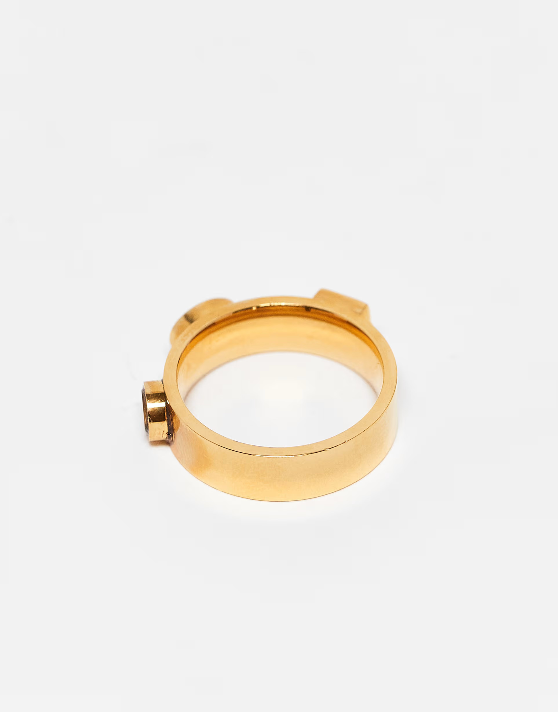 Topshop Sadie stainless steel ring with semi precious gems in multi | ASOS (Global)