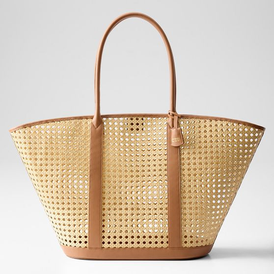 Waterproof Caning Wide Tote | Mark and Graham