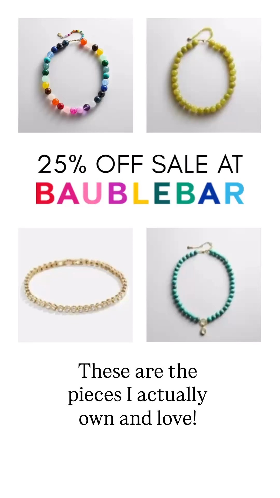 Bauble Bar is having a 25% off sale! I’m sharing the pieces I actually own and wear on repeat (like the tennis bracelet I wear literally every day!)

#LTKSaleAlert