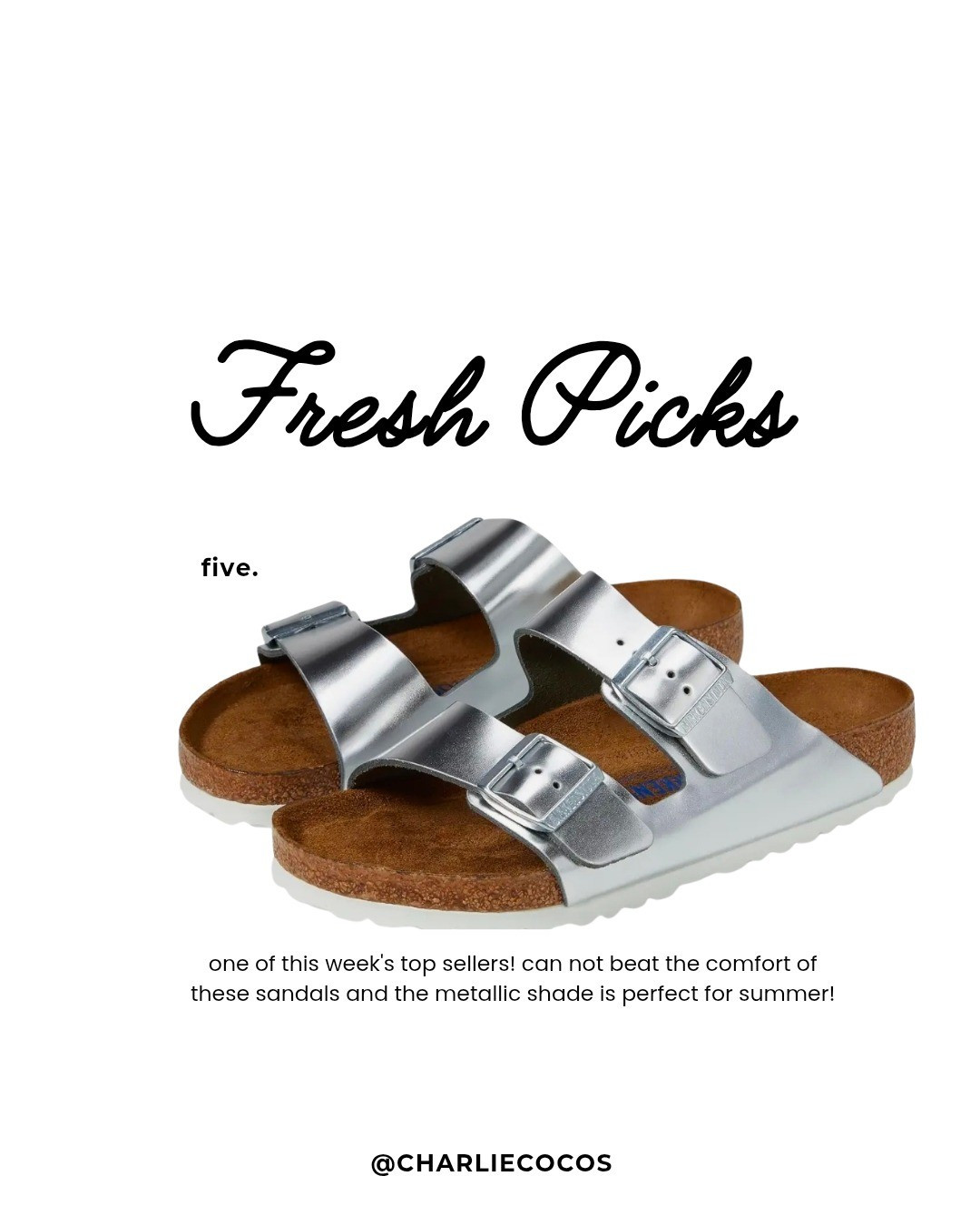 Metallic silver birkenstocks. Size down, run big! So cute with jean shorts, jeans, or a casual summer dress!

#LTKSaleAlert #LTKOver40 #LTKSwim