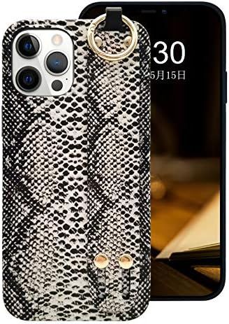 Guppy Compatible with iPhone 12 Pro Max Snake Skin Case Cool Snake Pattern Textured with Wrist Ha... | Amazon (US)