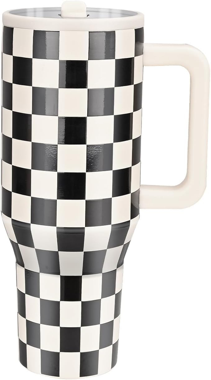 40 oz Tumbler with Handle Flip Straw | Rubber Base Straw | 100% Leak Resistant Water Bottle | Ins... | Amazon (US)