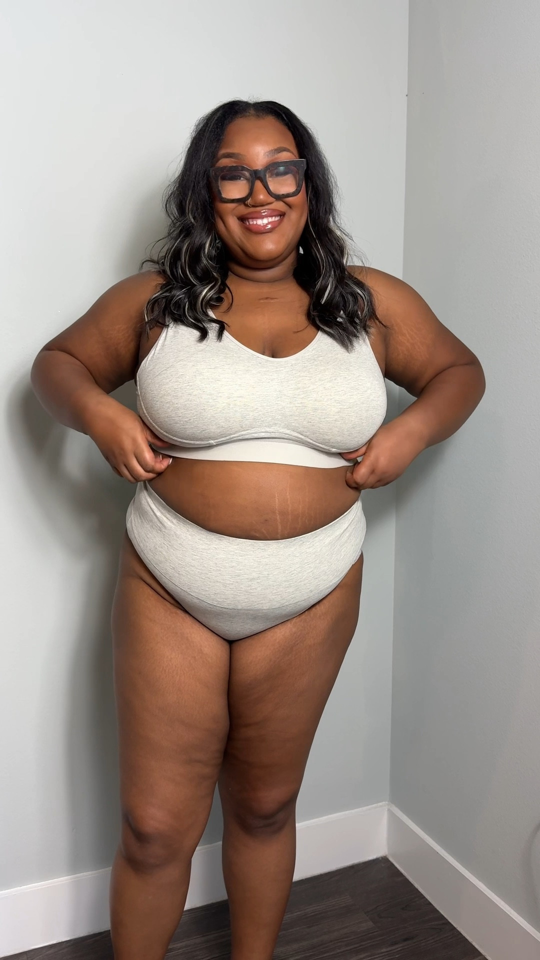 Feeling ultra soft and comfortable in my Truekind® collection! 💖✨ Check out the Truekind® Comfort Cotton Bralette and Smoothing Panty in light heather gray, plus the Everyday Comfort Straps Wireless Shaping Bra and Ultra-Soft Essentials Brief in classic black. Just like their names, they truly deliver! Comment ‘bra’ for links & details. Don’t forget to use code TKSYMONE20 for 20% off! #truekind #ltkplussize #bras

#LTKPlusSize #LTKBeauty #LTKStyleTip