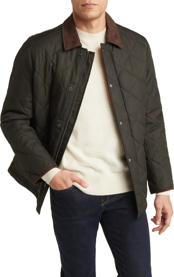 Hart Schaffner Marx Erikson Water Resistant Quilted Riding Jacket | Nordstromrack | Nordstrom Rack