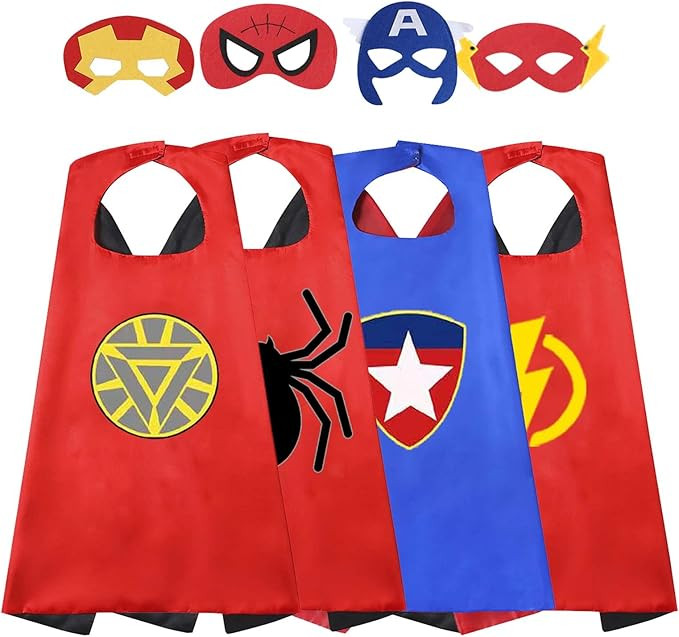 Toys Gifts for 3-8 year old Boys Girls Dress Up Superhero Capes and Masks for Kids Birthday Party... | Amazon (US)