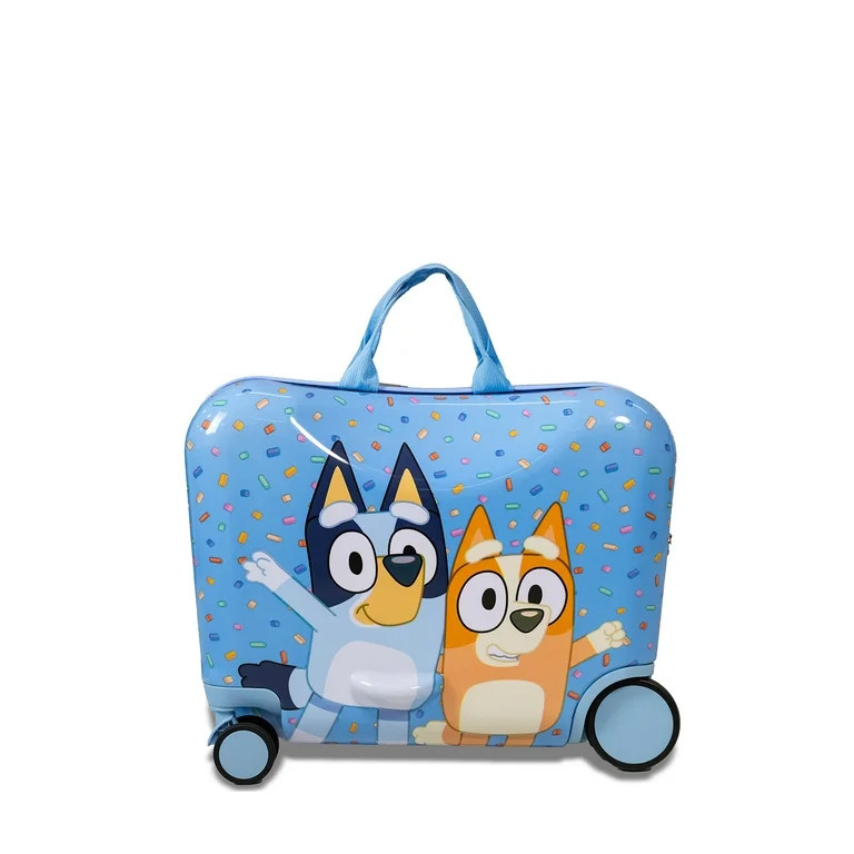 Kid's BBC Bluey Bingo Character Ride On Scooter Hardside Luggage for Boys and Girls -Light Blue | Walmart (US)