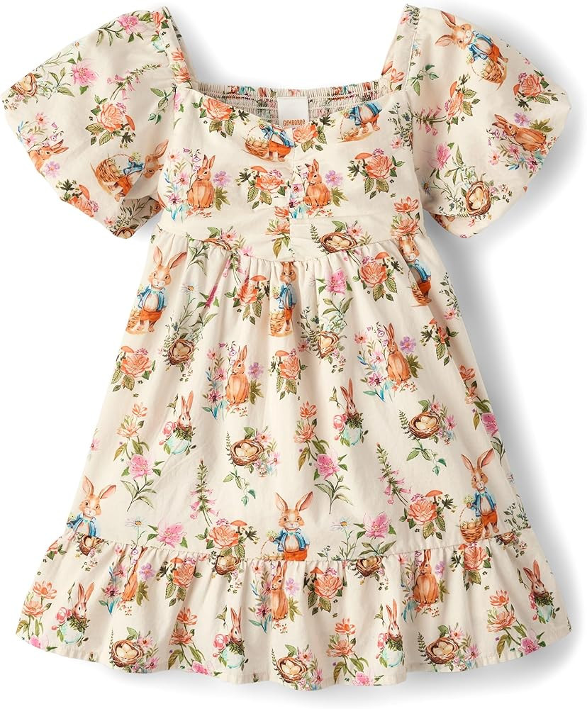 Gymboree Girls' and Toddler Short Sleeve Tiered Dresses | Amazon (US)