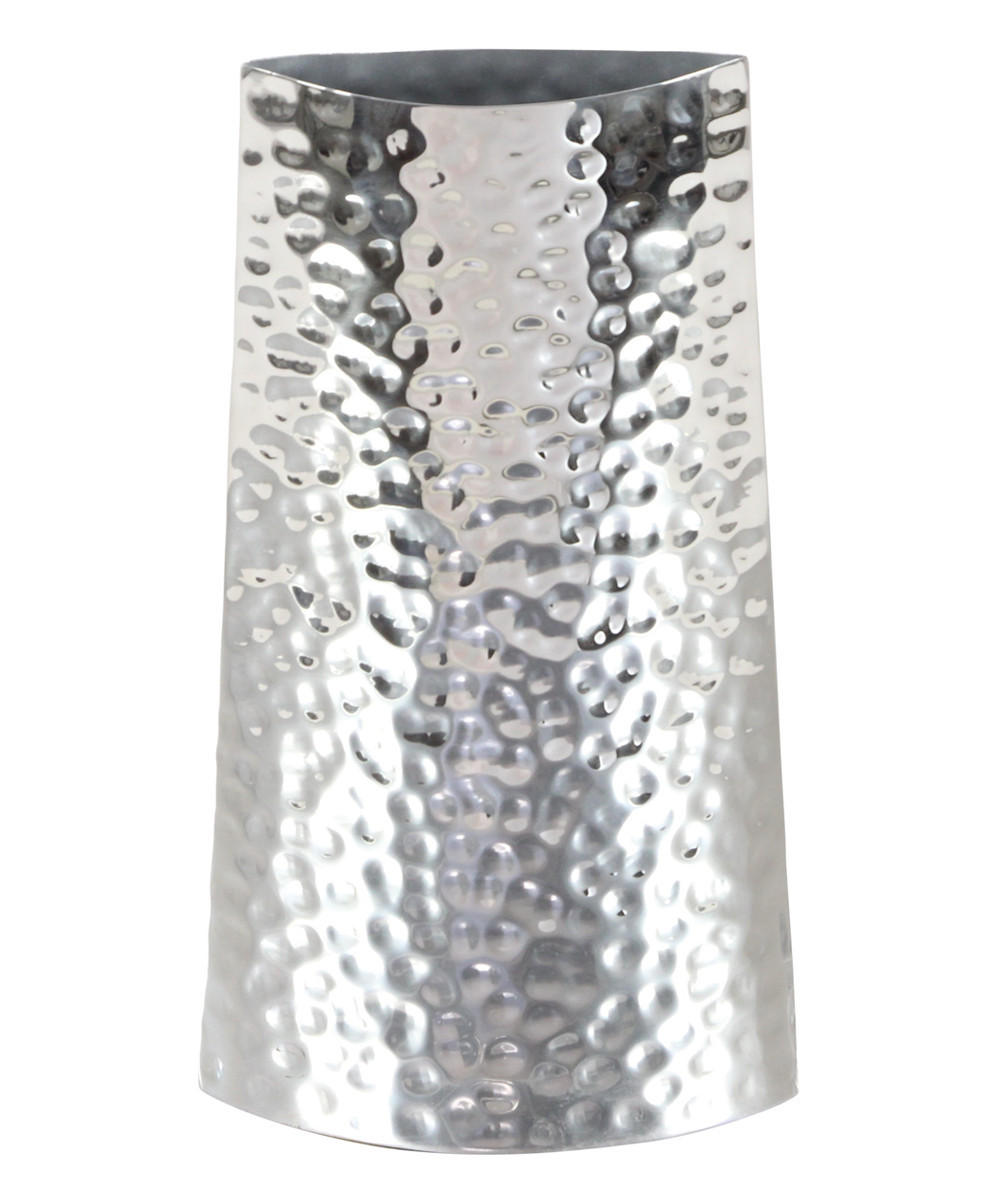 Emerson Cove Vases Silver - Silvertone Hammered Stainless Steel Vase | Zulily