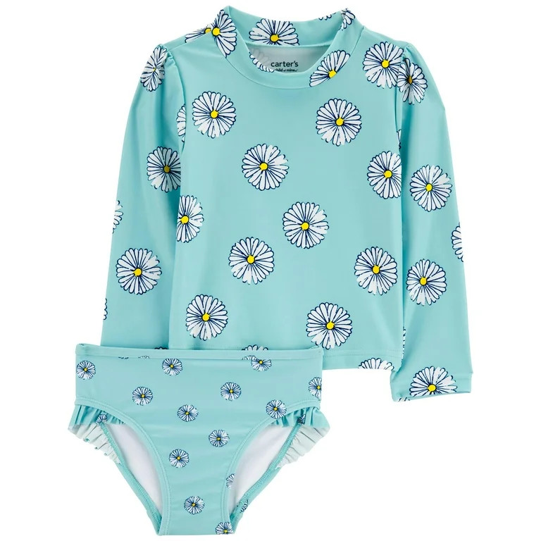 Carter’s Child of Mine Toddler Girl Two-Piece Rash Guard Set, Sizes 0/3M-5T | Walmart (US)