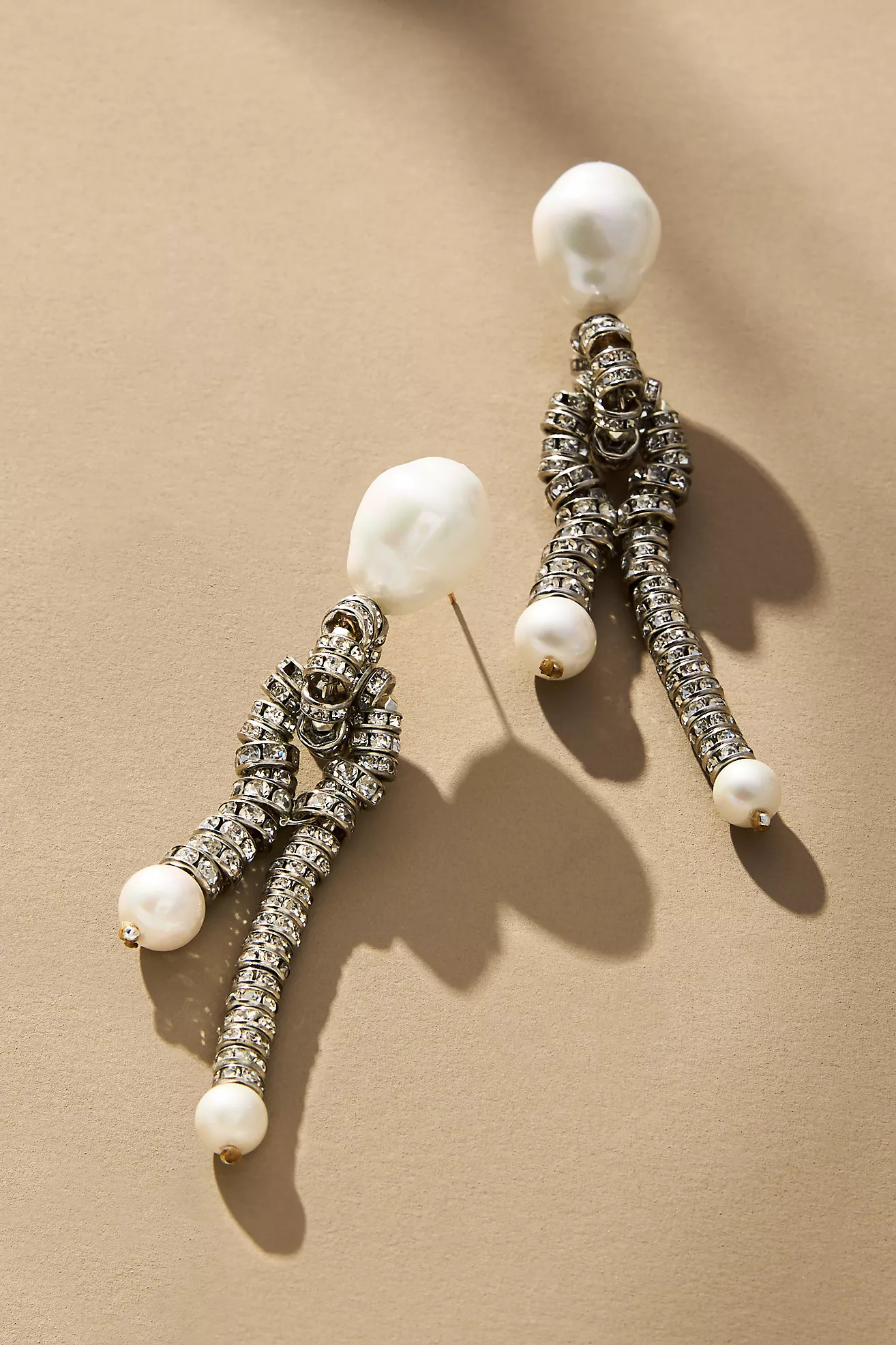 Crystal Pearl Drop Earrings | Anthropologie (US)