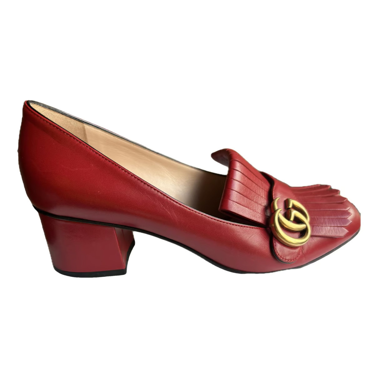 Gucci Marmont leather heels | Vestiaire Collective (Global)