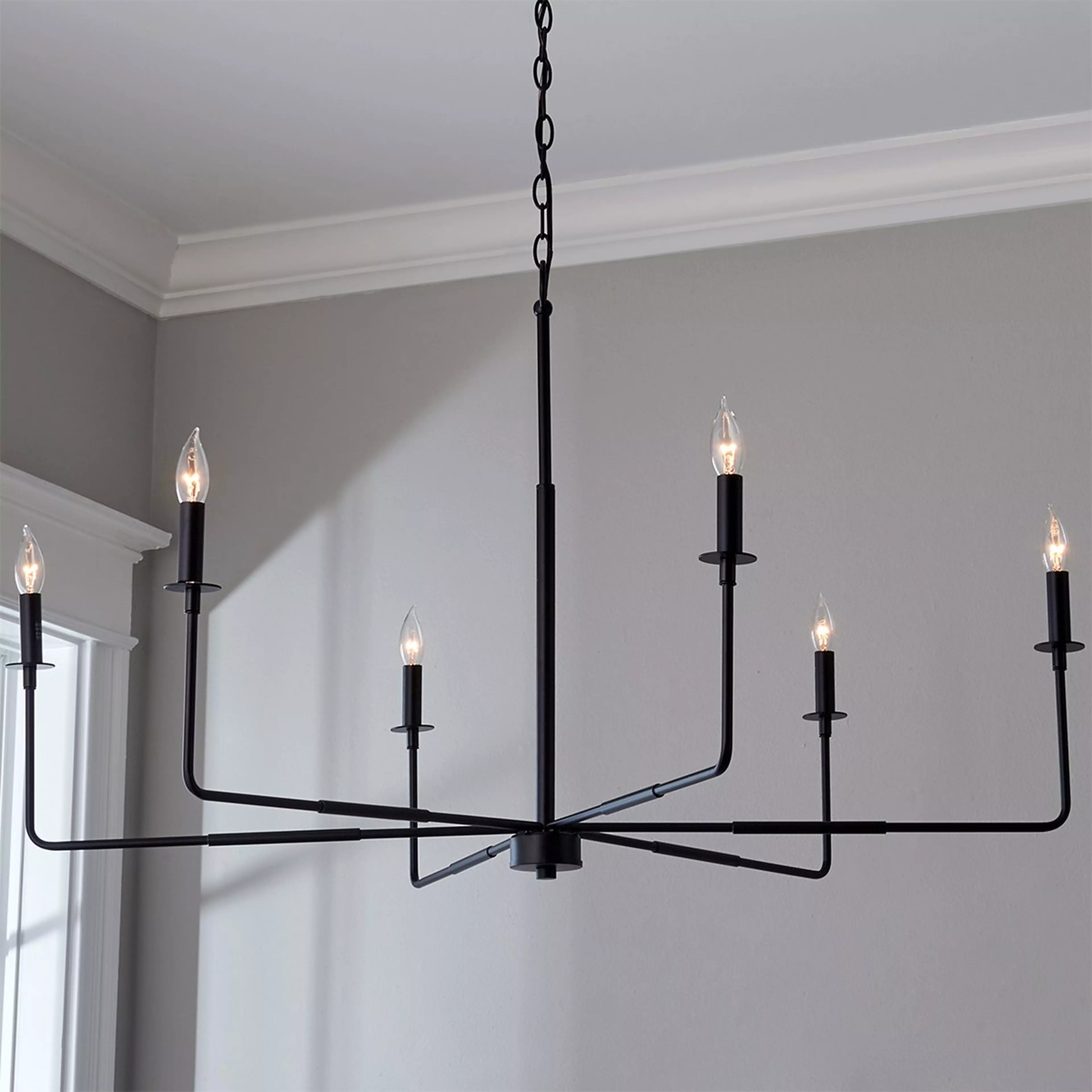 Elongated Spoke Chandelier | Shades of Light