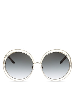 Chloe Carlina Round Oversized Sunglasses, 62mm | Bloomingdale's (US)