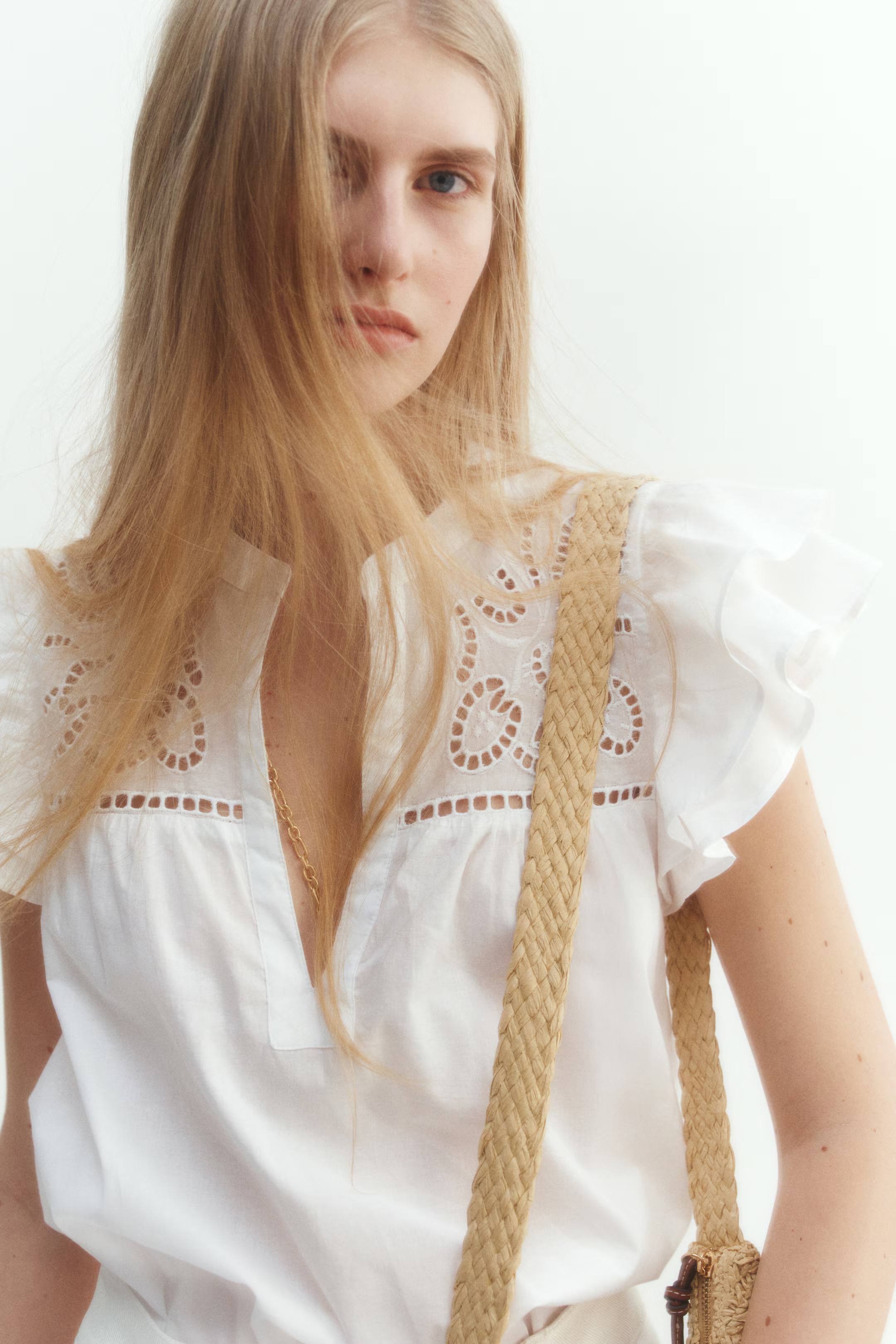 Blouse met broderie anglaise | H&M (DE, AT, CH, NL, FI)