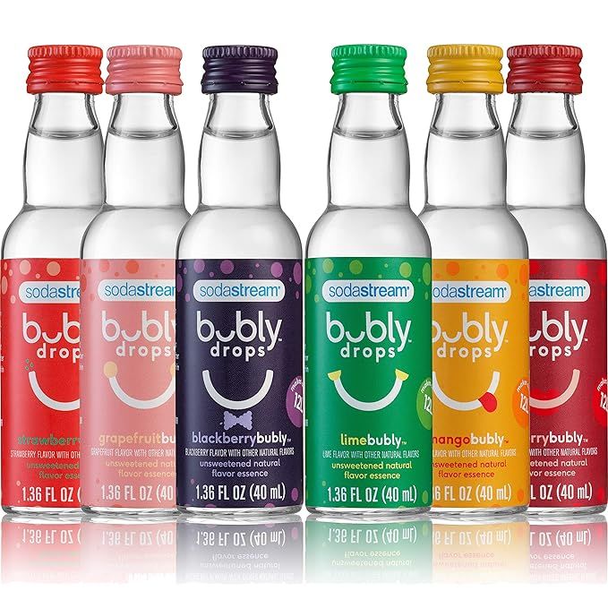 sodastream Bubly Drops 6 Flavor, Original Variety Pack, 8 Fl Oz | Amazon (US)
