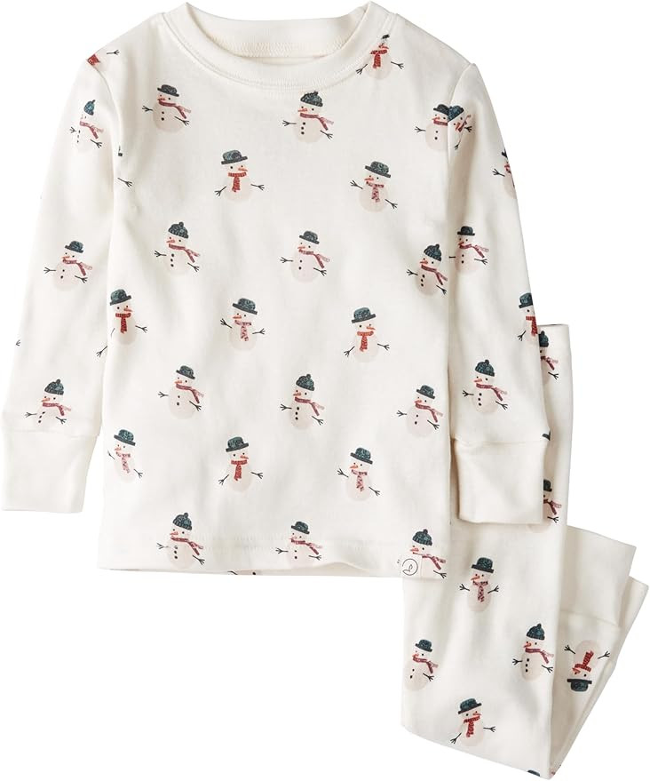 little planet by carter's Unisex Baby 2-Piece Pajamas Made with Organic Cotton, Snowman, 12 Month... | Amazon (US)