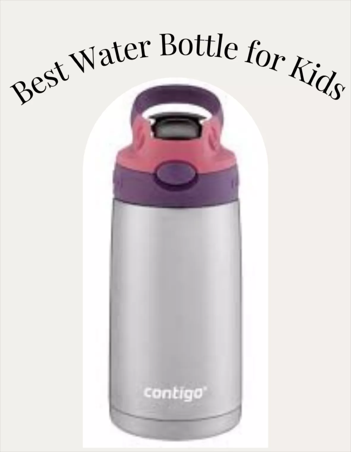 Contigo Kids Water Bottle with Autospout Straw, Lavender and Pink