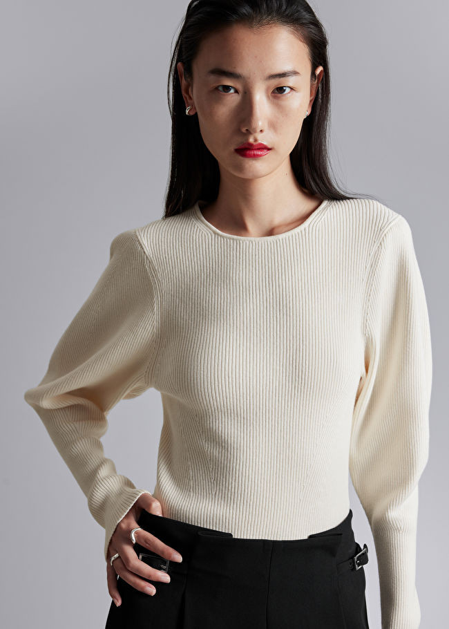 Pull ajusté en maille côtelée | & Other Stories (DE + FR)