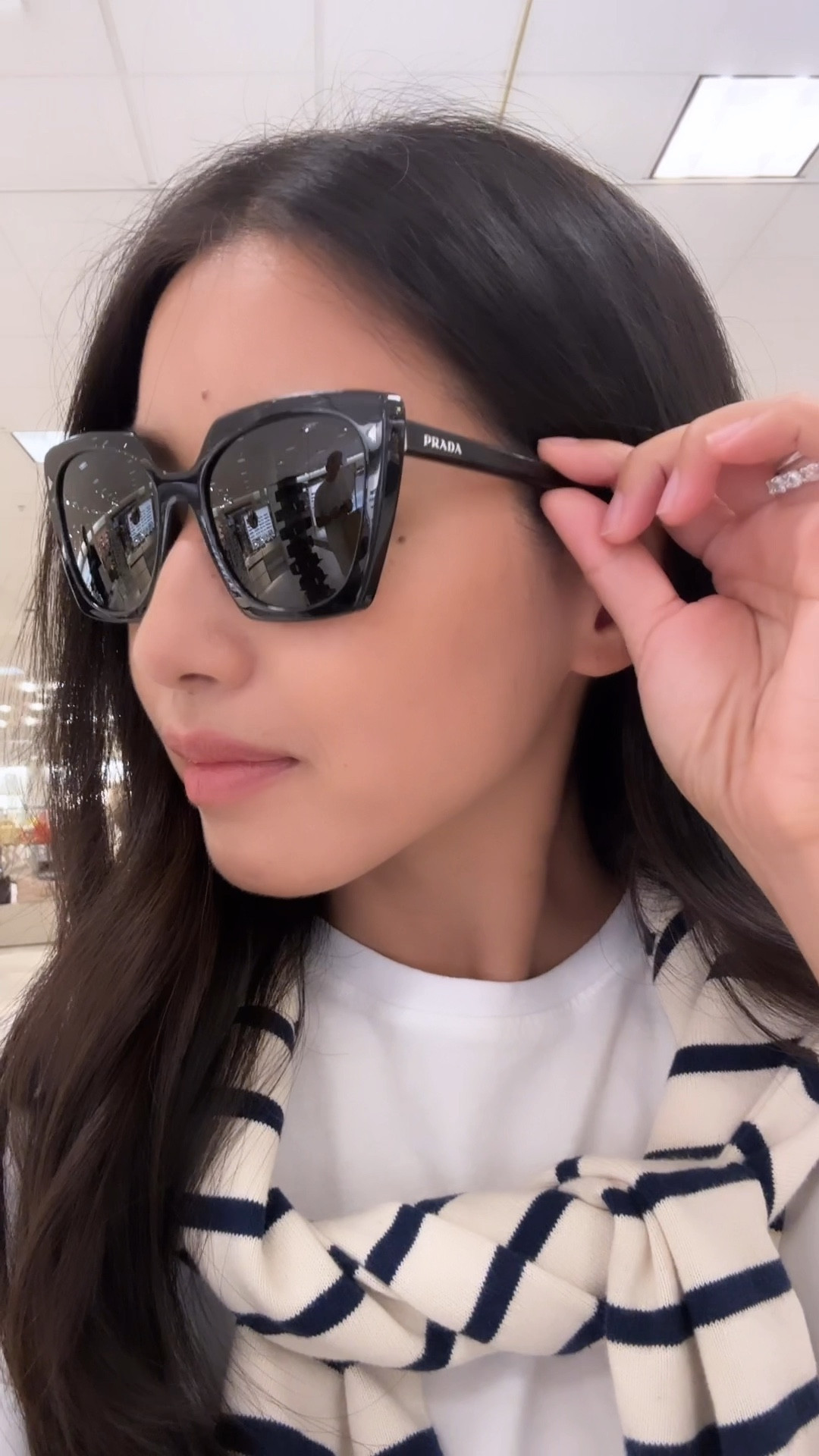• Prada sunglasses deal in the Nordstrom anniversary sale 

These are lightweight and fit my nose bridge pretty well. with a classic yet modern subtlety angular cut and slim logo arms 

• My most worn white Tee is Everlane organic cotton box cut tee in Xs (size up for a relaxed fit)

#LTKxNsale 

#LTKsalealert