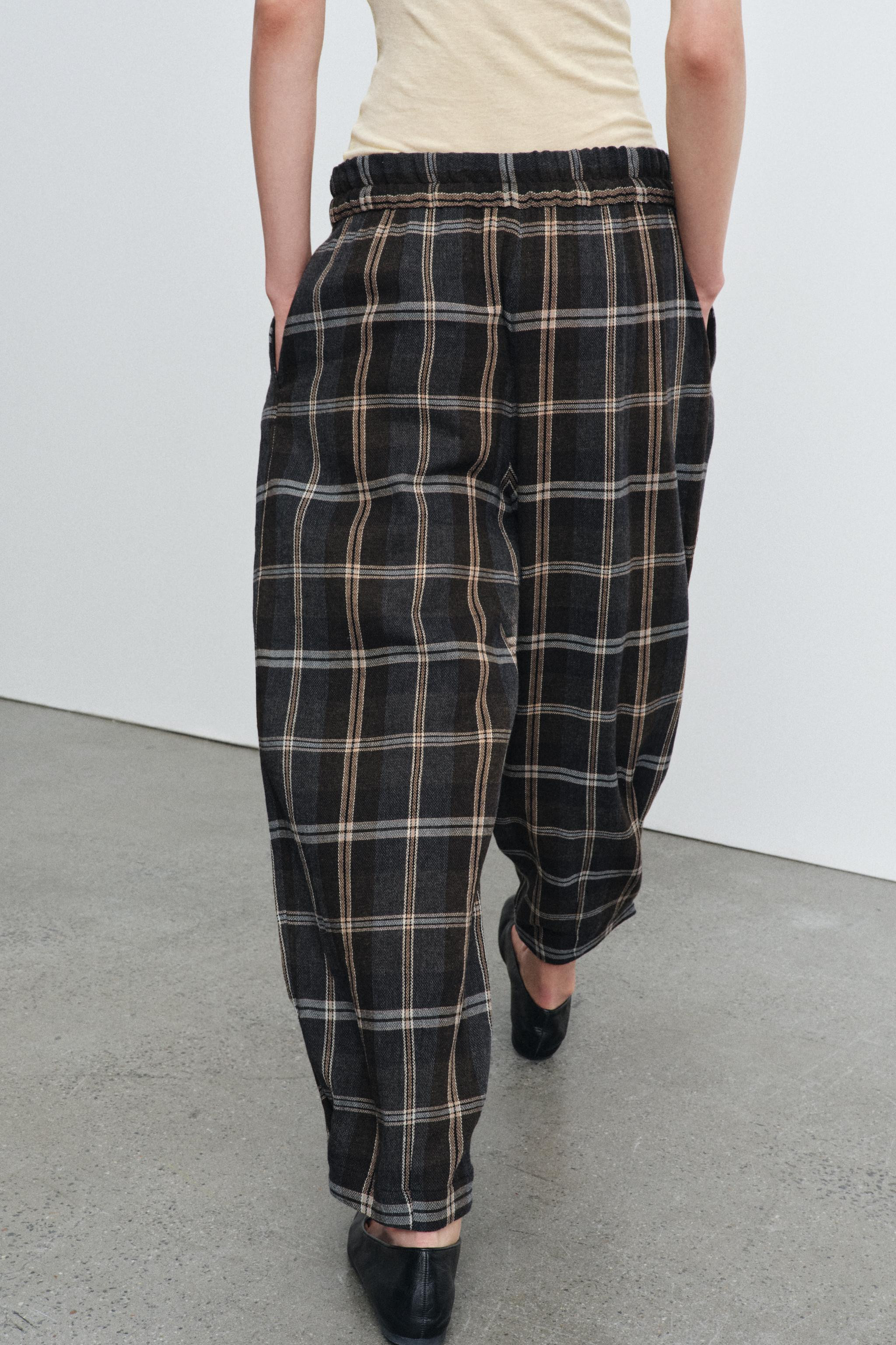 ZW COLLECTION CHECK TROUSERS | Zara UK