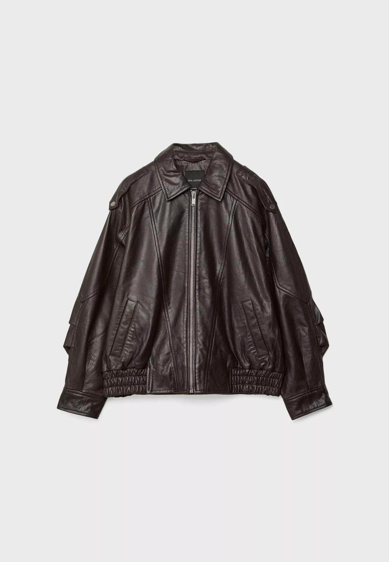 Oversize-Lederjacke - Leder für Damen | Stradivarius Deutschland | Stradivarius DE