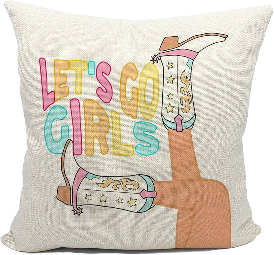 cowgirl pillow,preppy pillows,preppy throw pillows,cowgirl boot Pillow Covers 18x18,cowgirl room ... | Amazon (US)