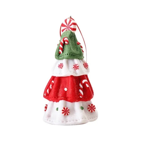 KUCASI Mini Peppermint Candy Christmas Tree Ornaments – 2026 Tabletop Holiday Decor for Home & Office, Candy Cane Centerpiece | Walmart (US)