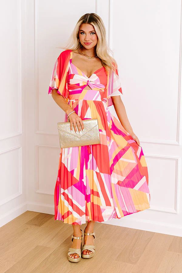 Sunshine and Sorbet Pleated Midi | Impressions Online Boutique