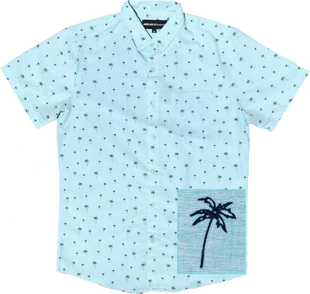 Molokai Surf Button Down Slim Fit Hawaiian Short Sleeve Shirts | Amazon (US)