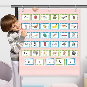Pink 7 Pocket Chart for Classroom (28" x 28")(Pink) | Amazon (US)