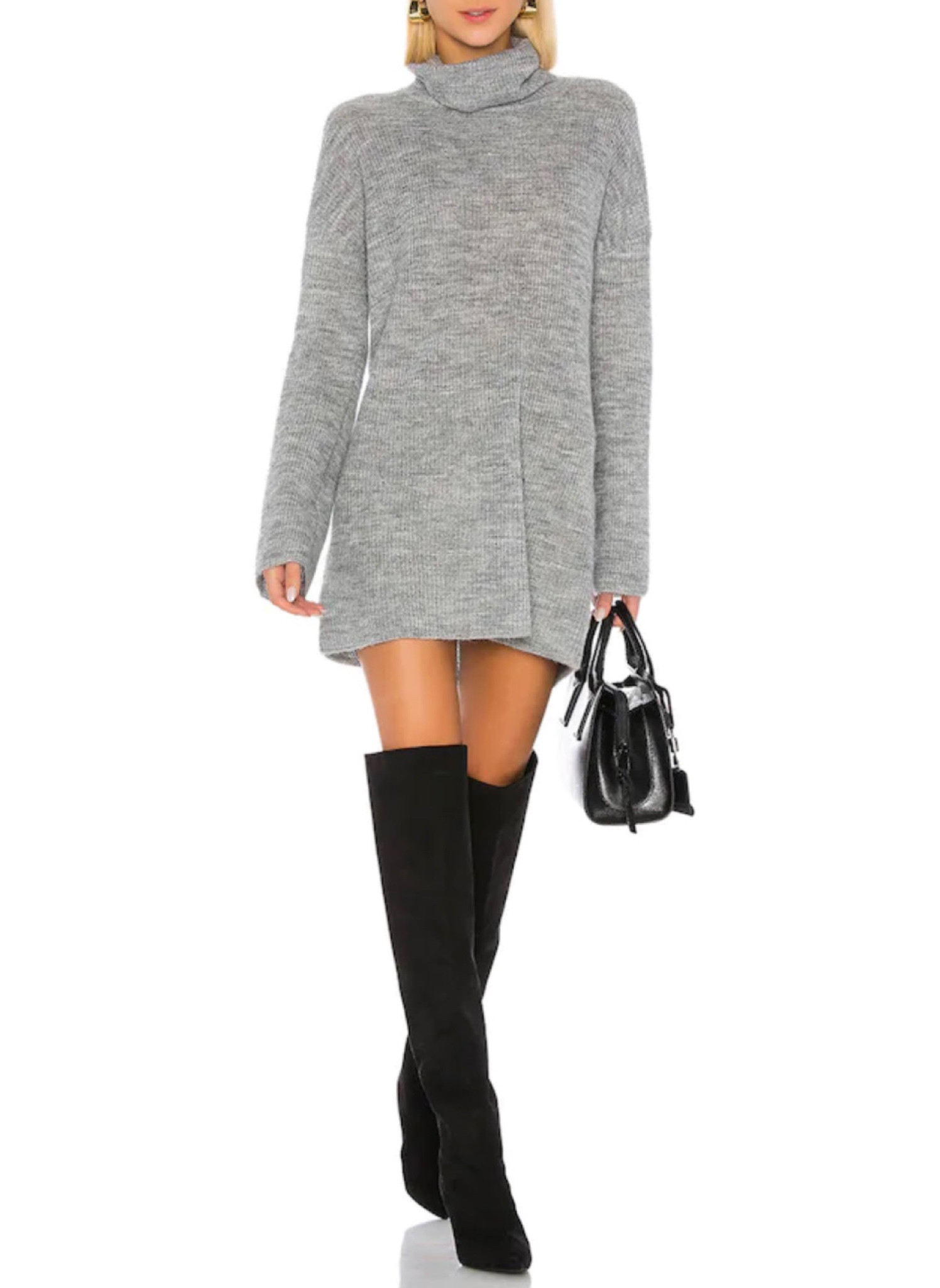 Sweater Dress
Fall Dress
Fall Sweater
Black Knee High Boots 
Fall Outfits 
Sable Sweater Dress in Grey


#LTKshoecrush #LTKSeasonal #LTKstyletip