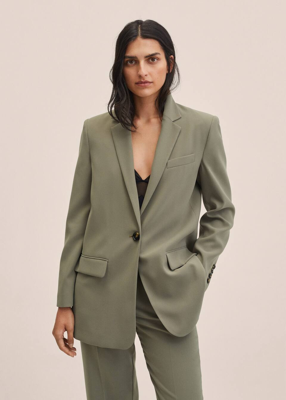 Oversized suit jacket | MANGO (UK)