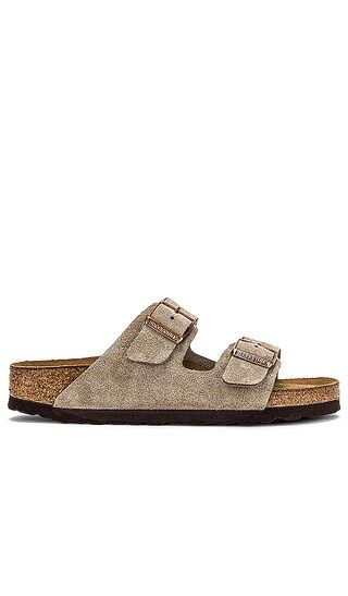 Arizona Soft Footbed Sandal in Taupe | Revolve Clothing (Global)